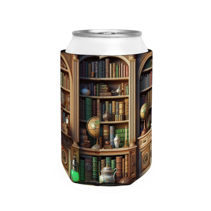 "Revealed Wonders: A Trompe-l'oeil Journey to an Underwater Oasis" - The Alien Can Cooler Sleeve Trompe-l'oeil