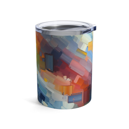 "Tranquil Sunset: A Soft Pastel Color Field Painting" - The Alien Tumbler 10oz Color Field Painting