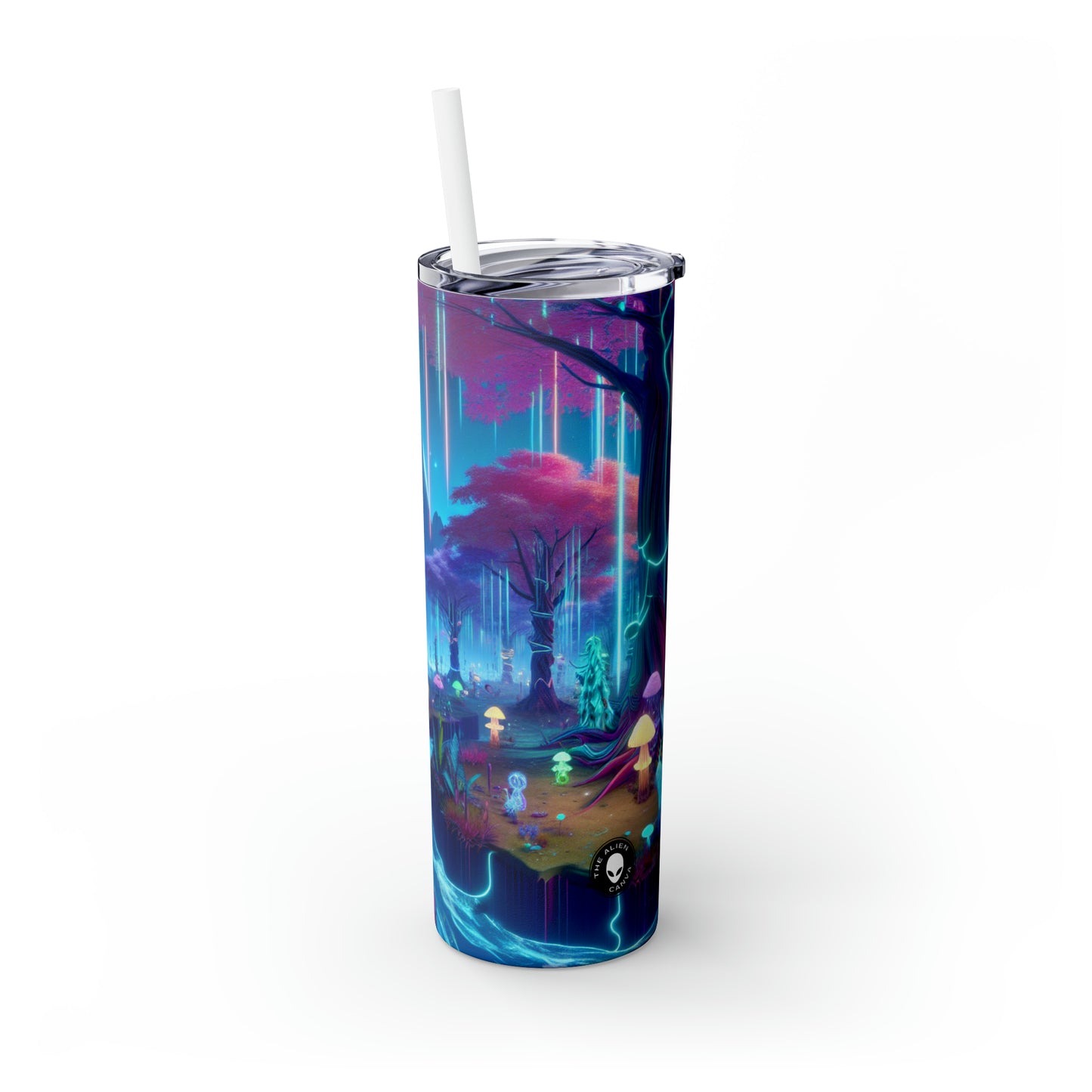 "Dreamscape Odyssey" - The Alien Maars® Skinny Tumbler avec paille 20oz Art de réalité virtuelle