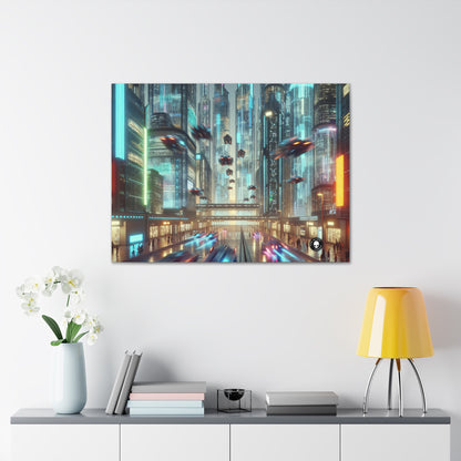 Neon Rain: A Futuristic Cityscape - The Alien Canva