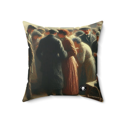 Title: "Conversations for Change"- The Alien Spun Polyester Square Pillow Social Realism