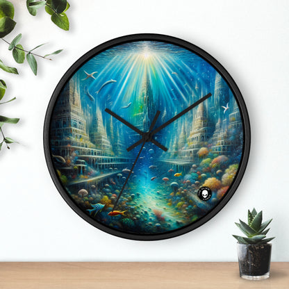 "La ville sous-marine enchantée" - L'horloge murale extraterrestre