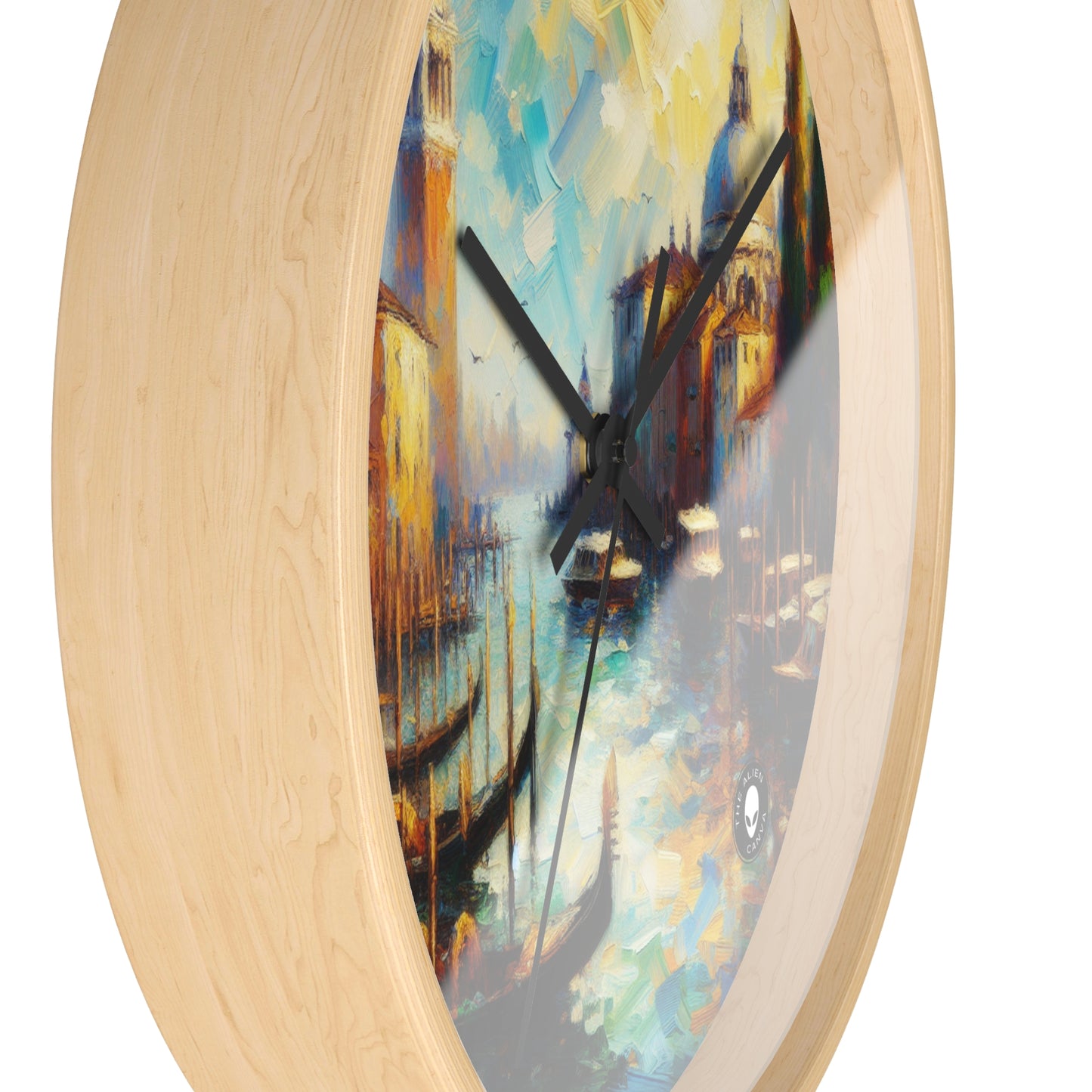 "Serenity in the City: Capturing the Golden Hour" - The Alien Wall Clock Impressionism