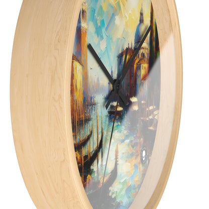 "Serenity in the City: Capturing the Golden Hour" - The Alien Wall Clock Impressionism