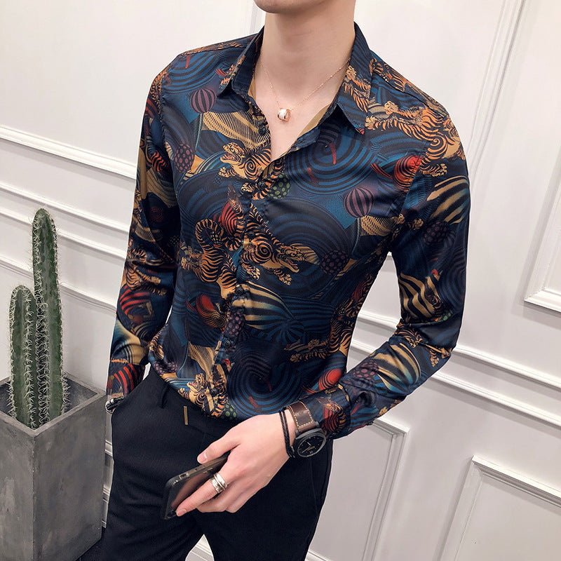 Chemise slim imprimée