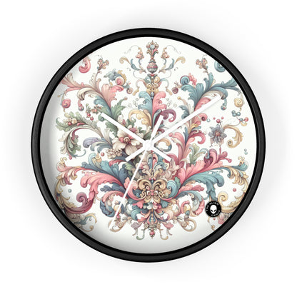 "Élégance enchantée : une soirée dans un jardin rococo" - The Alien Wall Clock Rococo