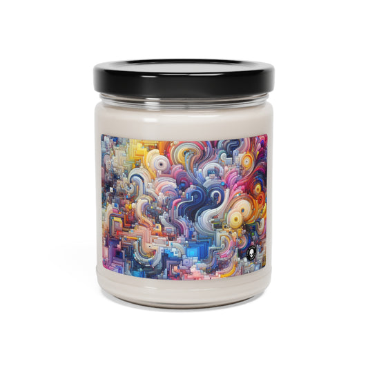 "Oceanic Harmonies: A Generative Art Exploration" - The Alien Scented Soy Candle 9oz Generative Art