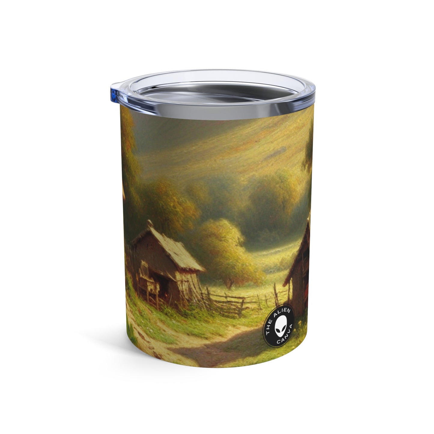 "Bustling Market: A Colorful Post-Impressionist Scene" - The Alien Tumbler 10oz Post-Impressionism