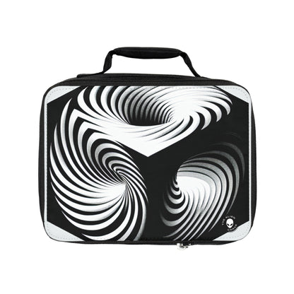 "Cube convolutif : une illusion d'optique d'un mouvement incessant" - Le sac à lunch Alien Op Art