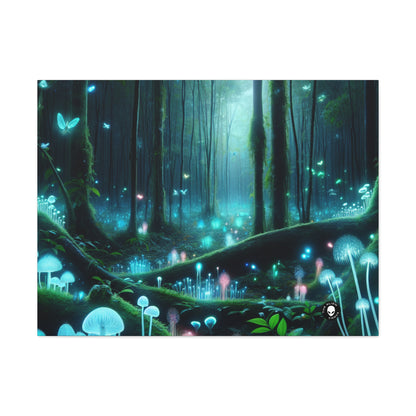 "Enchanted Night: Bioluminescent Forest" - The Alien Canva