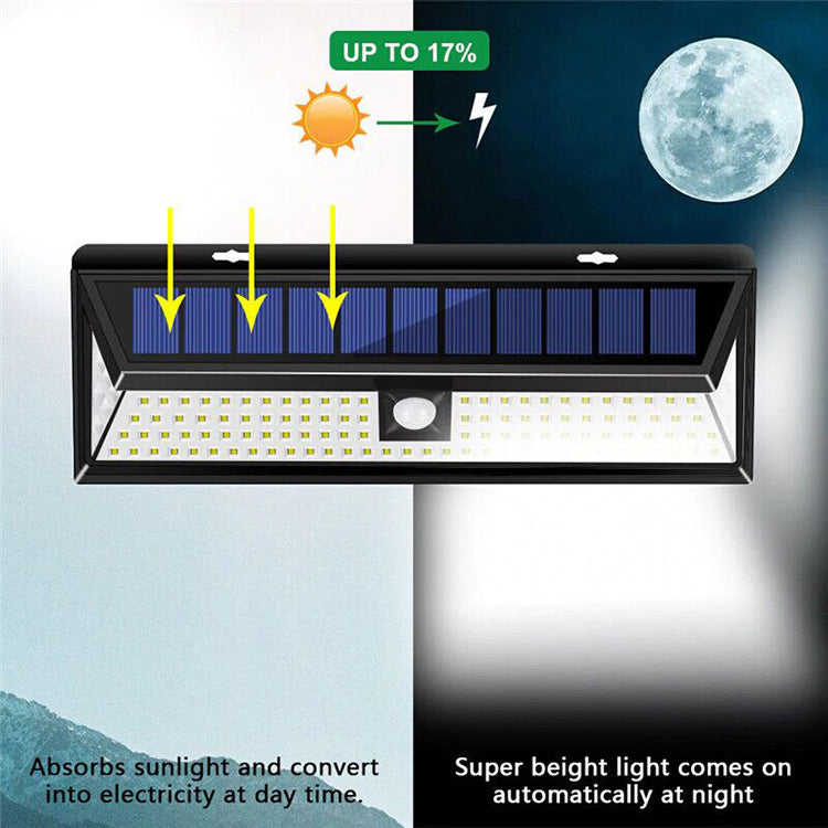 Lumière solaire 118 LED PIR capteur de mouvement lumière extérieure