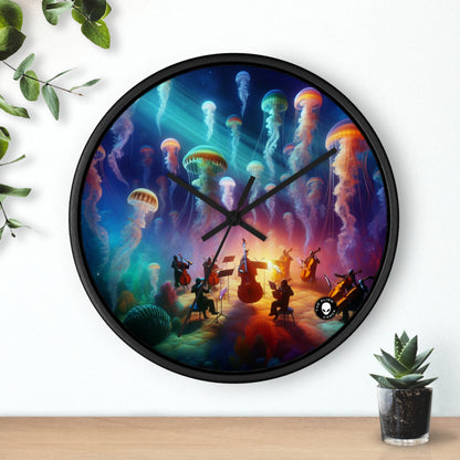 "Jellyfish Serenade: An Underwater Symphony" - The Alien Wall Clock