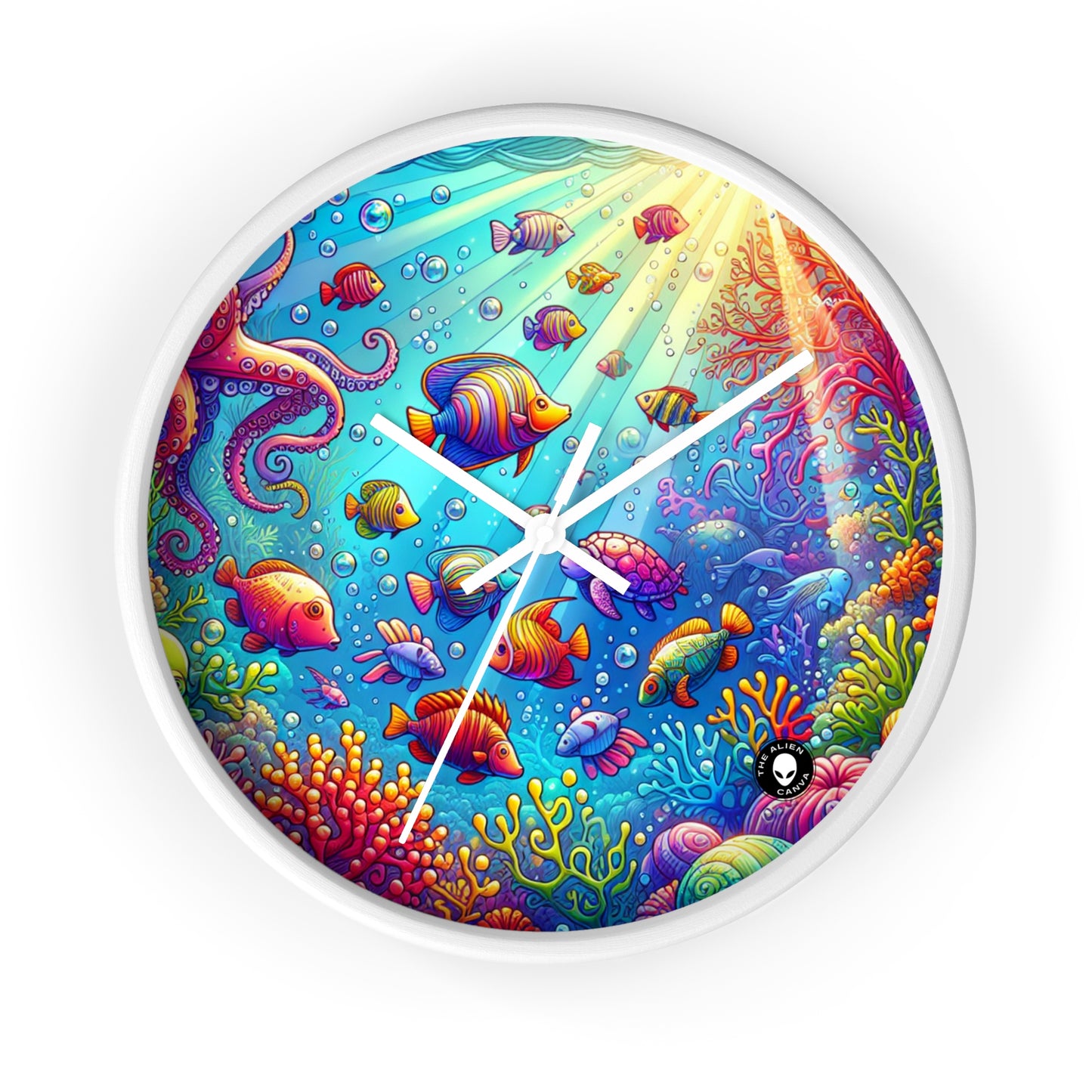 "Seaside Soiree: A Dance Party Under the Sea" - The Alien Wall Clock