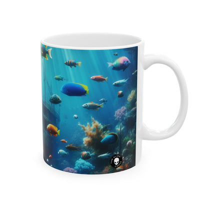 Taza de cerámica alienígena de 11 oz "Sunken Shipwreck Wonderland"