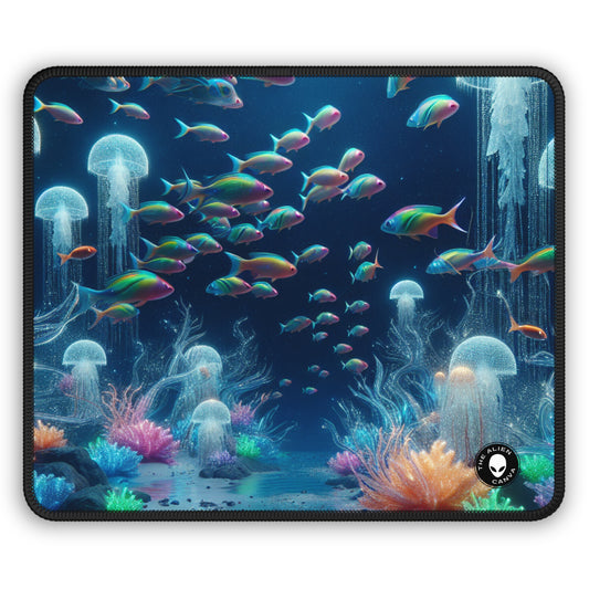 "Neon Dreams: The Underwater Wonderland" - The Alien Gaming Mouse Pad