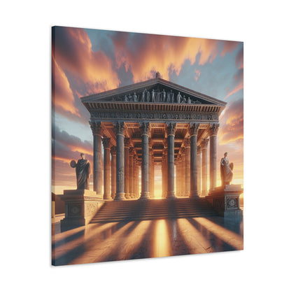 "Warm Glow of the Grecian Temple" - The Alien Canva Neoclassicism Style