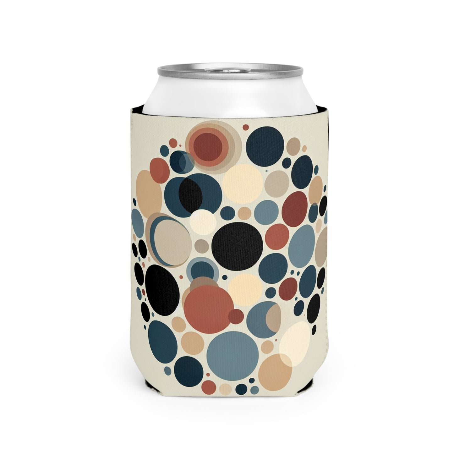 "Interwoven Circles: A Minimalist Approach" - The Alien Can Cooler Sleeve Minimalism Style