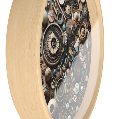 "Nature's Tapestry: Assemblage Art with Found Objects" - The Alien Wall Clock Assemblage Art