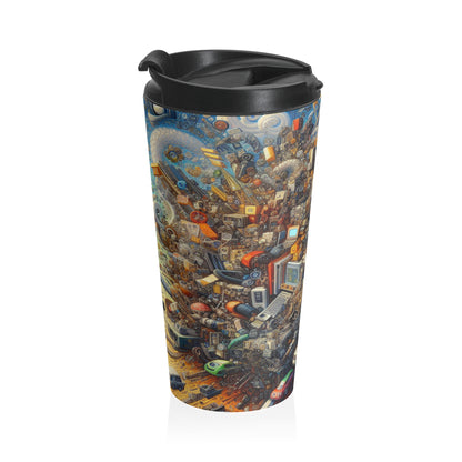 "Nightfall in the Neon City: A Hyper-Realistic Futuristic Metropolis" - The Alien Stainless Steel Travel Mug Simulationism