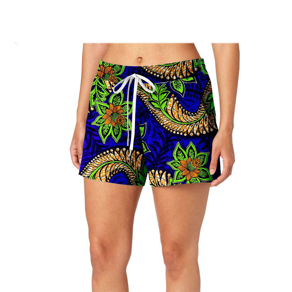 Short en batik de coton imprimé