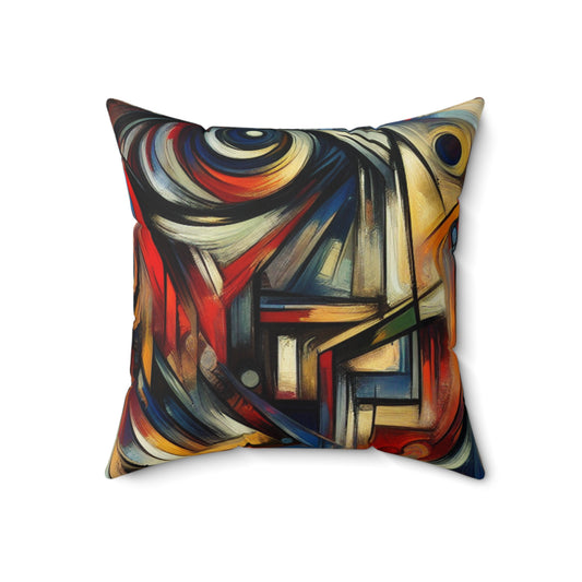 "Tempestuous Majesty"- The Alien Spun Polyester Square Pillow Expressionism