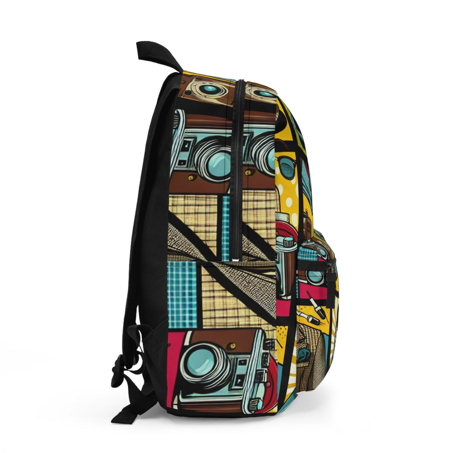 "Pop Art Apparel: A Collage of Vintage Style" - The Alien Backpack pop art Style