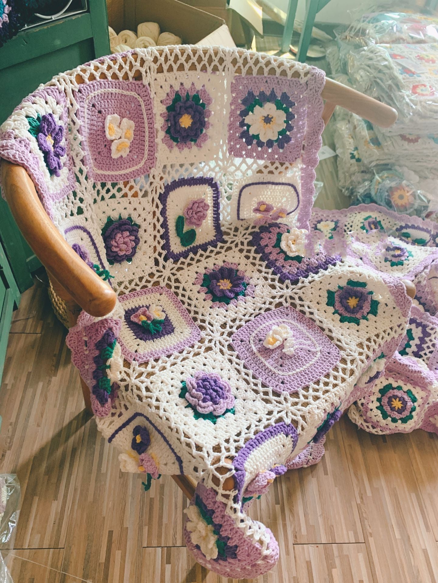 Wisteria Series Bag Shawl Blanket Gift