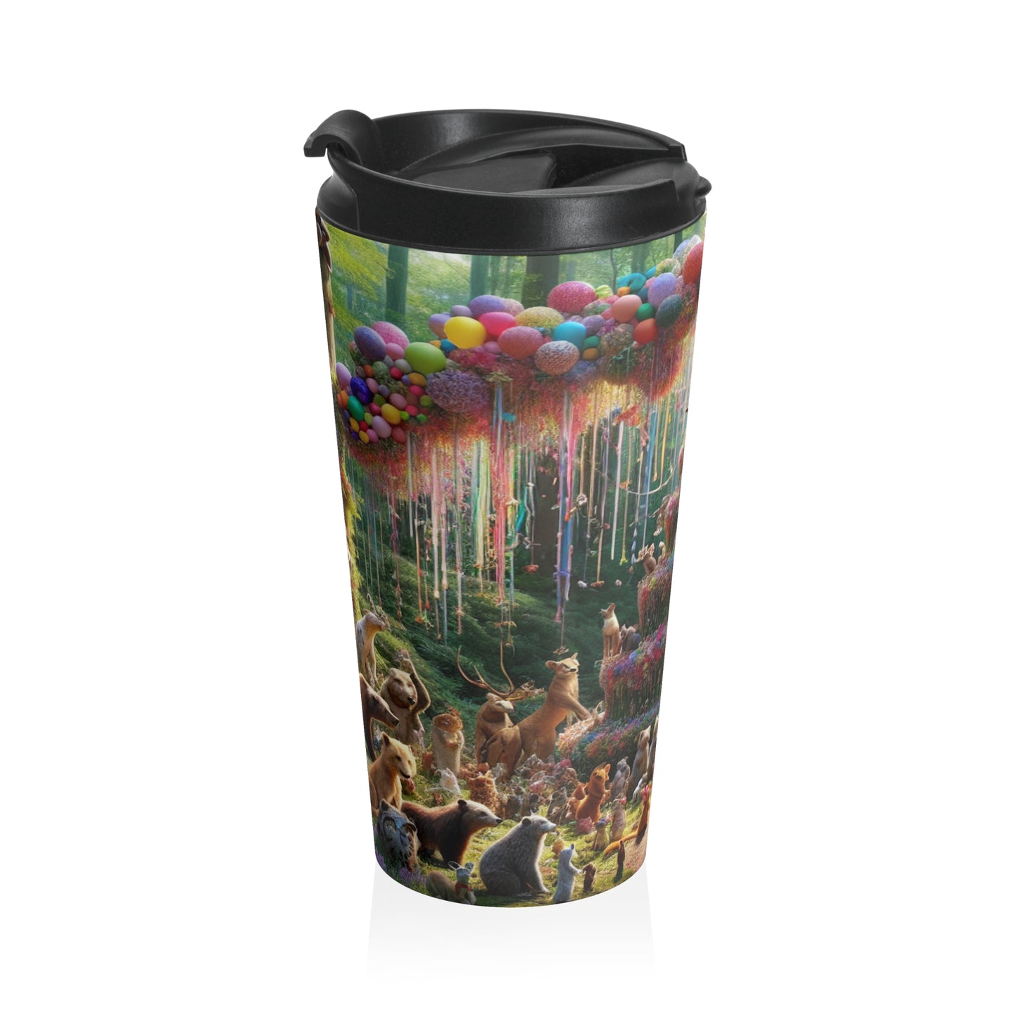 « Forest Fiesta » – La tasse de voyage en acier inoxydable Alien