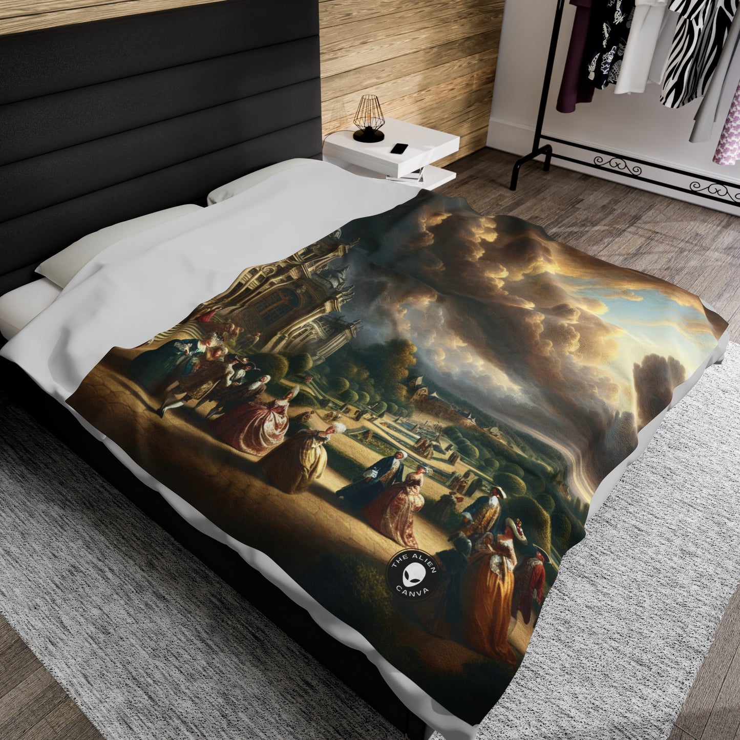 "Royal Banquet in a Baroque Palace" - The Alien Velveteen Plush Blanket Baroque