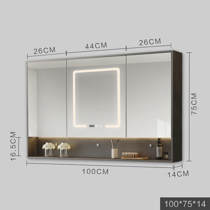 Smart Cabinet With Led Lights Anti-fog Hanging Wall Type Toilet Dressing Bathroom Combination Mirror