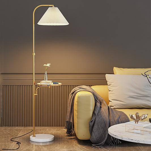 Pleated Living Room Sofa Floor Lamp Solid Wood Bedside Bedroom