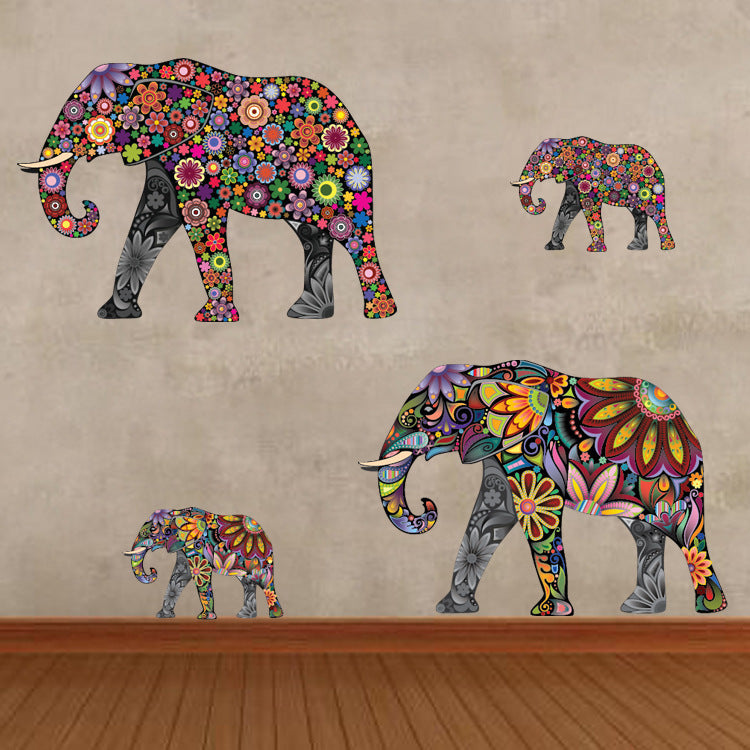 New Pattern Elephant Living Room Decor Wall Sticker