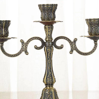 Retro Alloy Candle Holder Decoration Luxury