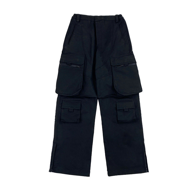 High Street Vibe Tactical Multi-Pocket Straight Cargo Pants