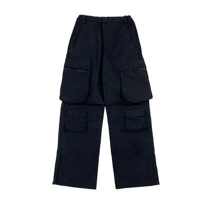 Pantalones cargo rectos con múltiples bolsillos tácticos High Street Vibe