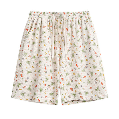 Short décontracté imprimé floral pour hommes