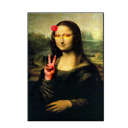 Mona Lisa Pattern Art Canvas Poster