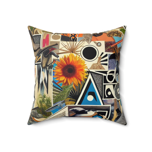 "Mysterious Poetry of the Natural World" - The Alien Spun Polyester Square Pillow Dadaism Style