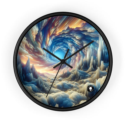 Crystal Peaks and Colorful Skies - The Alien Wall Clock