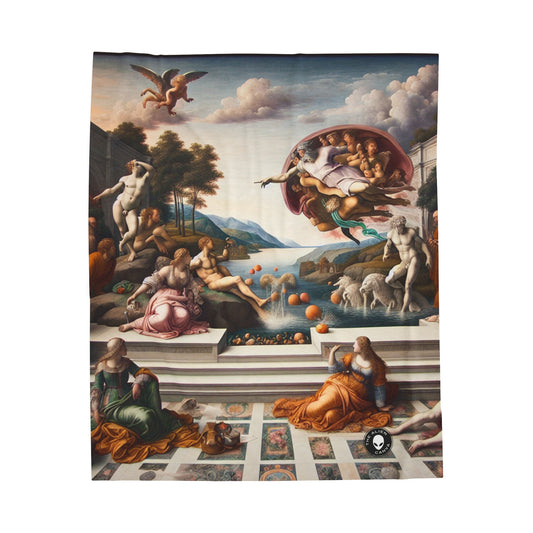 "Divine Enlightenment: A Renaissance Mythological Masterpiece" - The Alien Velveteen Plush Blanket Renaissance