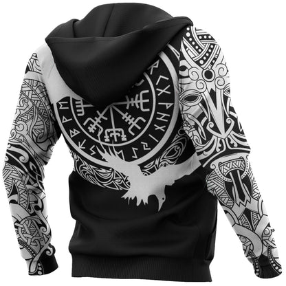 Printed hooded sweater