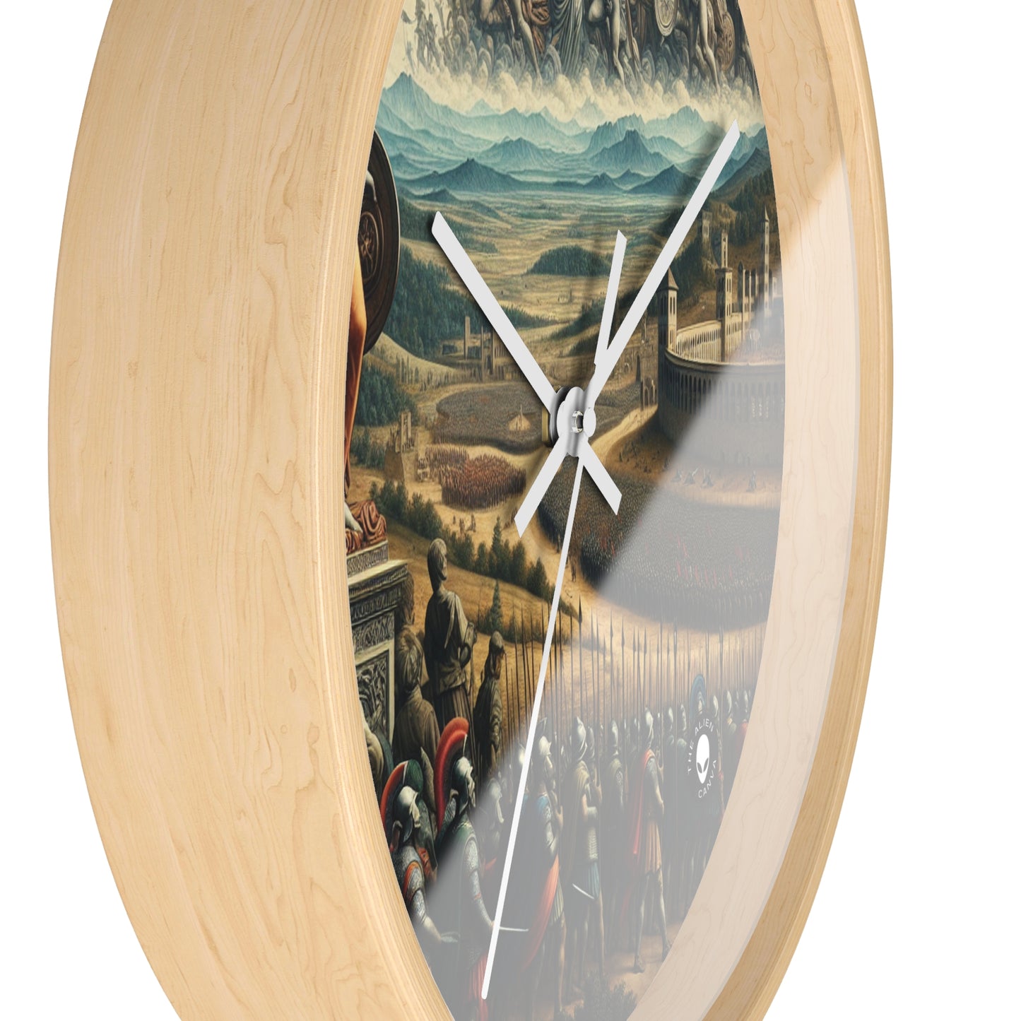 "Minerva Over the Renaissance Battlefield" - The Alien Wall Clock Renaissance Art