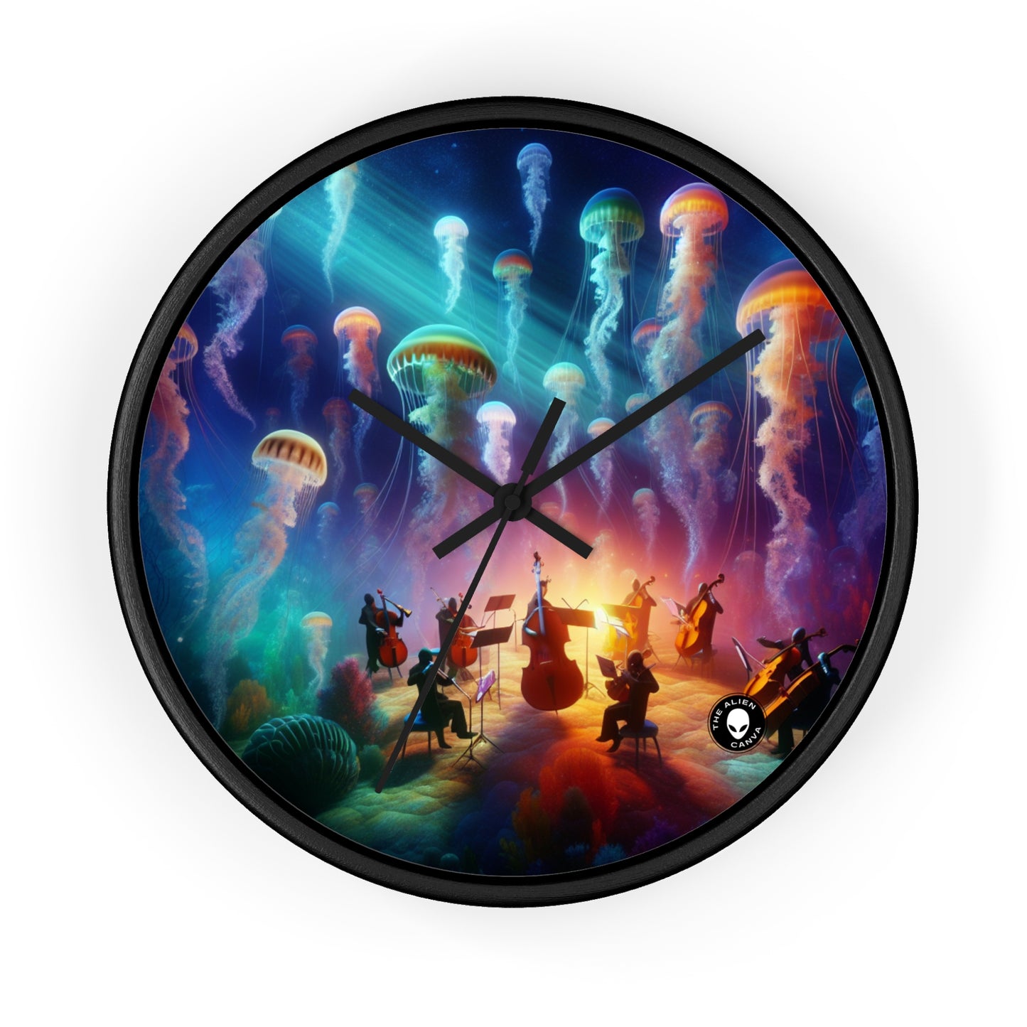 "Jellyfish Serenade: An Underwater Symphony" - The Alien Wall Clock