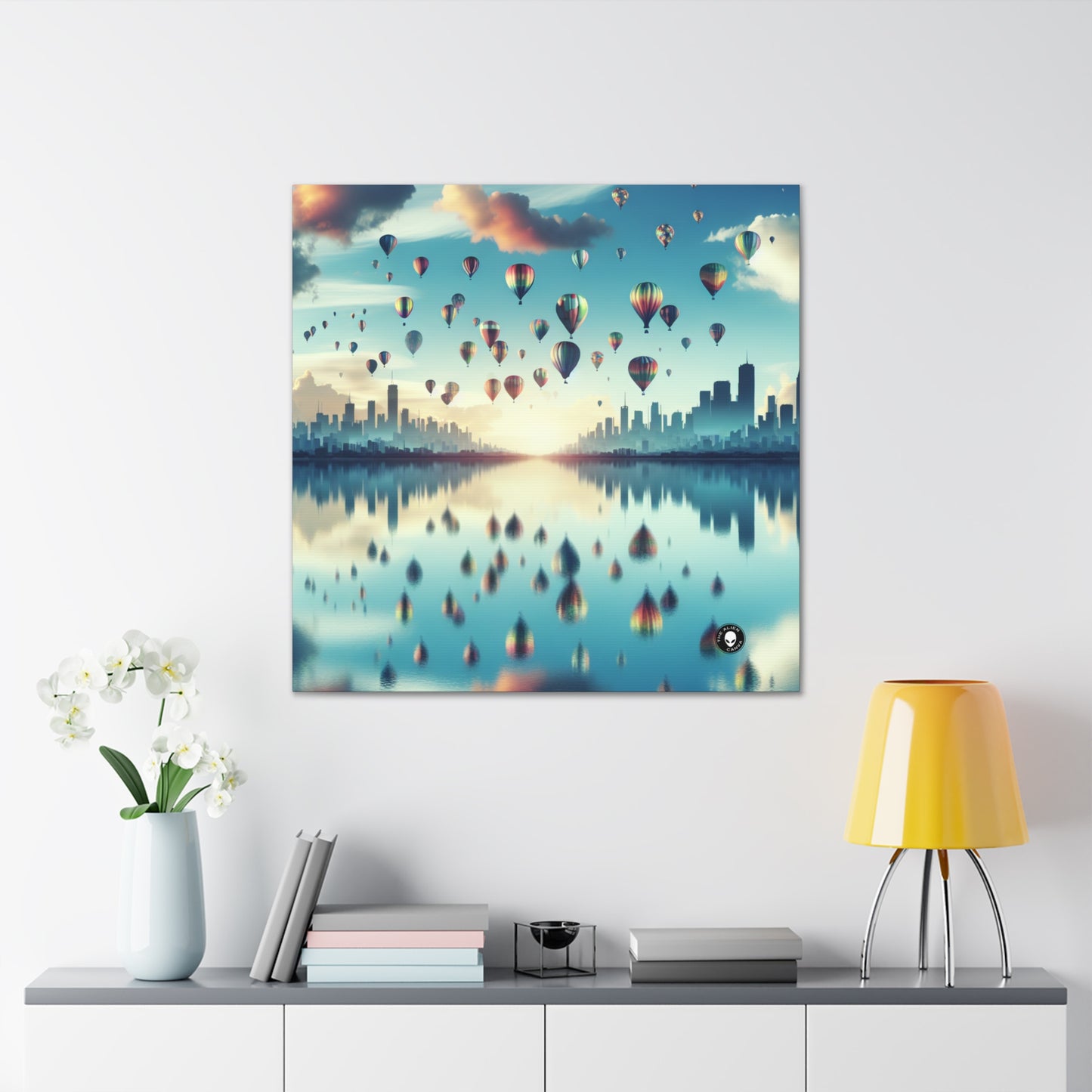 "Métropole en miroir : un lac de rêves" - The Alien Canva