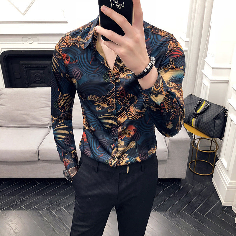 Chemise slim imprimée