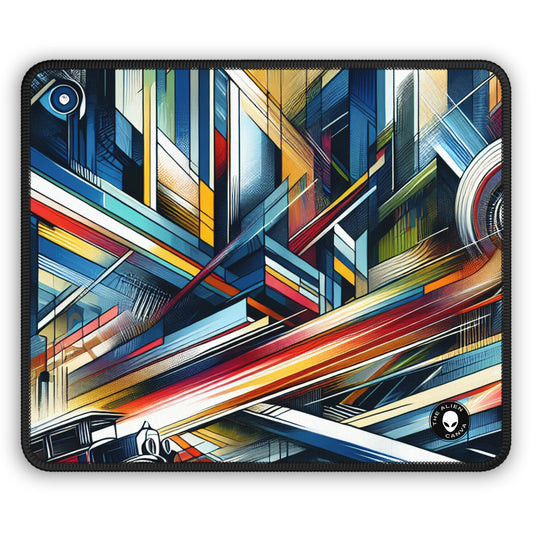 "Galactic Dream: Futuristic Neon City" - The Alien Gaming Mouse Pad Futurism