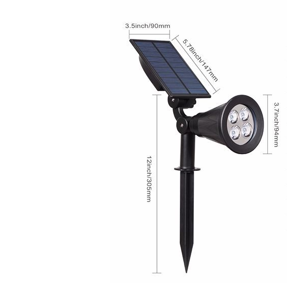 Luz solar para césped y jardín, farola exterior impermeable, luz de suelo RGB, iluminación de jardín, luz de paisaje