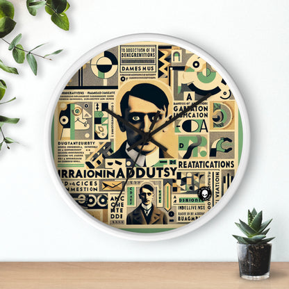 "Cacophony of Mundane Madness: A Dadaist Collage" - The Alien Wall Clock Dadaism