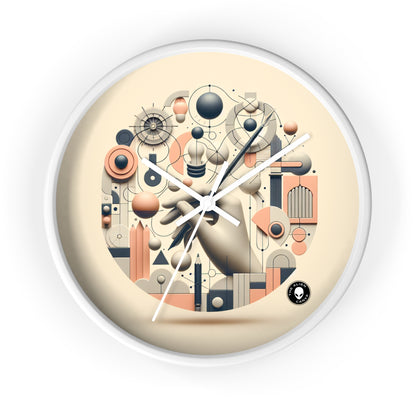 "Tech-Nature Fusion: An Artistic Exploration" - The Alien Wall Clock Conceptual Art