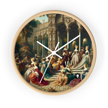 "Elegancia real: un retrato de jardín de inspiración gótica" - The Alien Wall Clock International Gothic